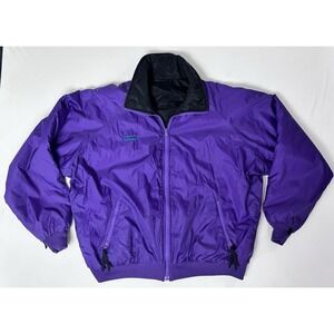 Columbia Mens XL Reversible Purple Black Thinsulate Insulated Jacket Vintage